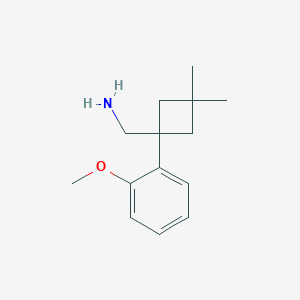 molecular formula C14H21NO B1466240 (1-(2-Methoxyphenyl)-3,3-dimethylcyclobutyl)methanamine CAS No. 1499478-00-0