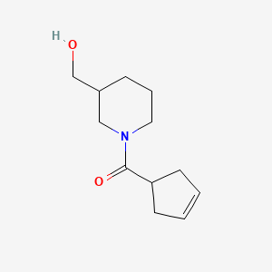 molecular formula C12H19NO2 B1466241 [1-(Cyclopent-3-ene-1-carbonyl)piperidin-3-yl]methanol CAS No. 1344320-51-9