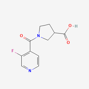 molecular formula C11H11FN2O3 B1466253 Acide 1-(3-fluoropyridine-4-carbonyl)pyrrolidine-3-carboxylique CAS No. 1483300-67-9