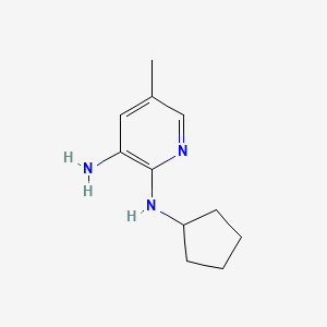 molecular formula C11H17N3 B1466254 2-N-环戊基-5-甲基吡啶-2,3-二胺 CAS No. 1216153-14-8