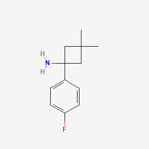 1-(4-Fluorophenyl)-3,3-dimethylcyclobutan-1-amine