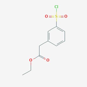 molecular formula C10H11ClO4S B1466258 (3-Chlorosulfonyl-phenyl)acetic acid ethyl ester CAS No. 1190373-83-1