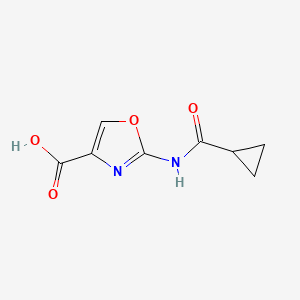 molecular formula C8H8N2O4 B1466268 2-[(Cyclopropylcarbonyl)amino]-1,3-oxazole-4-carboxylic acid CAS No. 1350989-20-6