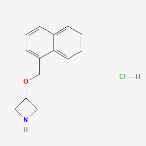 molecular formula C14H16ClNO B1466272 3-(Naphthalen-1-ylmethoxy)azetidine hydrochloride CAS No. 1354951-68-0
