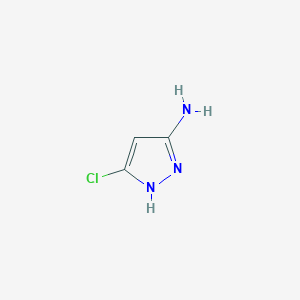 molecular formula C3H4ClN3 B1466273 5-Chloro-1H-pyrazol-3-amine CAS No. 916211-79-5