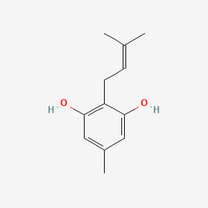 5-Methyl-2-(3-methylbut-2-en-1-yl)benzene-1,3-diol