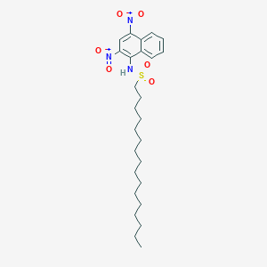 molecular formula C26H39N3O6S B14662761 N-(2,4-Dinitronaphthalen-1-YL)hexadecane-1-sulfonamide CAS No. 52077-93-7