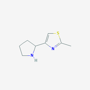 molecular formula C8H12N2S B1466281 2-Methyl-4-(2-pyrrolidinyl)thiazole CAS No. 1083368-78-8