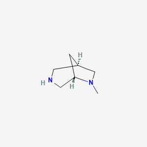 molecular formula C7H14N2 B1466282 (1R,5S)-6-Methyl-3,6-diazabicyclo[3.2.1]octane CAS No. 1932776-71-0