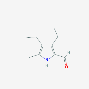 molecular formula C10H15NO B14662850 3,4-diethyl-5-methyl-1H-pyrrole-2-carbaldehyde CAS No. 41728-28-3