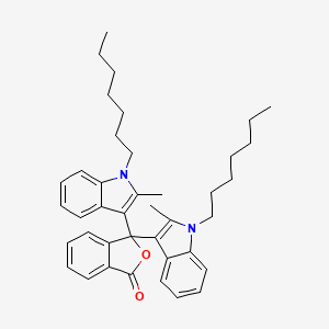 3,3-Bis(1-heptyl-2-methyl-1H-indol-3-yl)-2-benzofuran-1(3H)-one