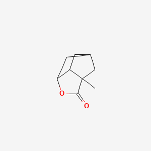 molecular formula C9H12O2 B14662853 3-Methylhexahydro-2H-3,5-methanocyclopenta[b]furan-2-one CAS No. 38335-10-3