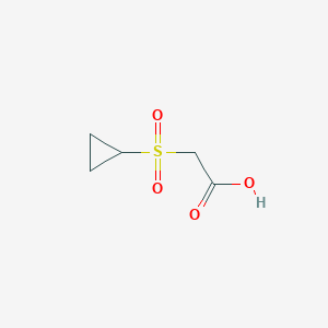 molecular formula C5H8O4S B1466286 Ácido 2-(ciclopropilsulfonil)acético CAS No. 1349716-17-1