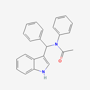 N-[(1H-Indol-3-yl)(phenyl)methyl]-N-phenylacetamide