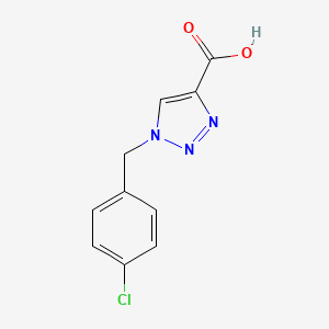 molecular formula C10H8ClN3O2 B1466291 1-[(4-chlorophenyl)methyl]-1H-1,2,3-triazole-4-carboxylic acid CAS No. 1267314-48-6