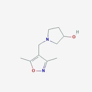 molecular formula C10H16N2O2 B1466295 1-[(3,5-Dimethyl-1,2-oxazol-4-yl)methyl]pyrrolidin-3-ol CAS No. 1338660-17-5