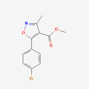 molecular formula C12H10BrNO3 B1466299 5-(4-溴苯基)-3-甲基异恶唑-4-羧酸甲酯 CAS No. 1228689-61-9