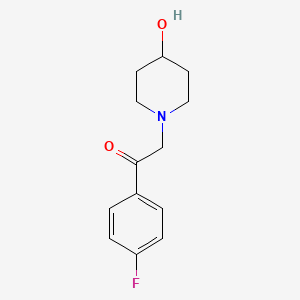 molecular formula C13H16FNO2 B1466301 1-(4-Fluorophenyl)-2-(4-hydroxypiperidin-1-yl)ethan-1-one CAS No. 213600-27-2