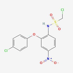 1-Chloro-N-[2-(4-chlorophenoxy)-4-nitrophenyl]methanesulfonamide