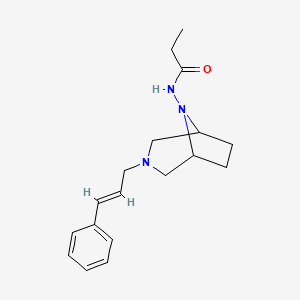 3-(3-Phenylallyl)-8-propionylamino-3,8-diazabicyclo(3.2.1)octane