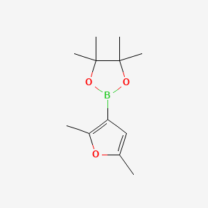 molecular formula C12H21BO4 B1466308 2-(2,5-二甲基呋喃-3-基)-4,4,5,5-四甲基-1,3,2-二恶杂硼环丁烷 CAS No. 1025718-96-0
