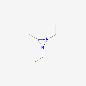 molecular formula C6H14N2 B14663085 1,2-Diethyl-3-methyldiaziridine CAS No. 39169-68-1