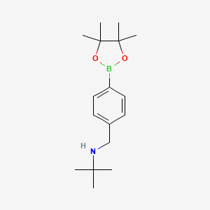 Tert-butyl({[4-(tetramethyl-1,3,2-dioxaborolan-2-yl)phenyl]methyl})amine