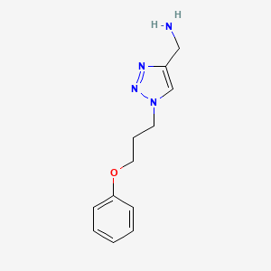 molecular formula C12H16N4O B1466315 [1-(3-phenoxypropyl)-1H-1,2,3-triazol-4-yl]methanamine CAS No. 1267698-85-0