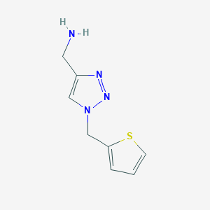 molecular formula C8H10N4S B1466318 (1-(thiophen-2-ylmethyl)-1H-1,2,3-triazol-4-yl)methanamine CAS No. 1247369-19-2