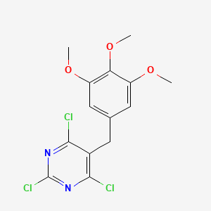 2,4,6-Trichloro-5-[(3,4,5-trimethoxyphenyl)methyl]pyrimidine