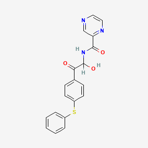 N-(1-Hydroxy-2-oxo-2-(4-(phenylthio)phenyl)ethyl)pyrazinecarboxamide