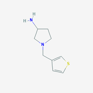 molecular formula C9H14N2S B1466320 1-[(Thiophen-3-yl)methyl]pyrrolidin-3-amine CAS No. 1248389-97-0