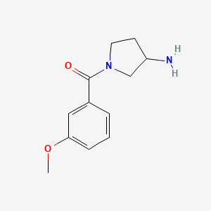 molecular formula C12H16N2O2 B1466321 1-(3-Methoxybenzoyl)pyrrolidin-3-amine CAS No. 1249707-30-9