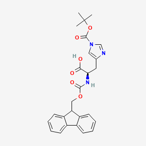 molecular formula C26H27N3O6 B1466323 Fmoc-D-His(Boc)-OH CAS No. 159631-28-4