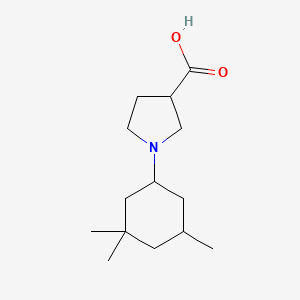 molecular formula C14H25NO2 B1466329 1-(3,3,5-Trimethylcyclohexyl)pyrrolidine-3-carboxylic acid CAS No. 1560706-24-2