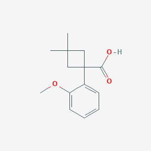 1-(2-Methoxyphenyl)-3,3-dimethylcyclobutane-1-carboxylic acid