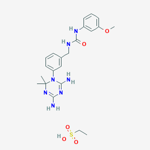 1-[[3-(4,6-Diamino-2,2-dimethyl-1,3,5-triazin-1-yl)phenyl]methyl]-3-(3-methoxyphenyl)urea;ethanesulfonic acid