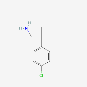 (1-(4-Chlorophenyl)-3,3-dimethylcyclobutyl)methanamine