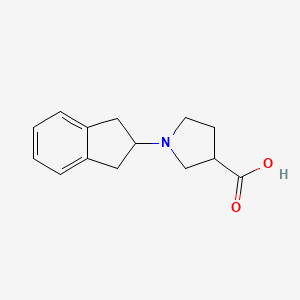 molecular formula C14H17NO2 B1466341 1-(2,3-dihydro-1H-inden-2-yl)pyrrolidine-3-carboxylic acid CAS No. 1491810-95-7