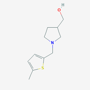 molecular formula C11H17NOS B1466346 {1-[(5-Methylthiophen-2-yl)methyl]pyrrolidin-3-yl}methanol CAS No. 1341367-28-9