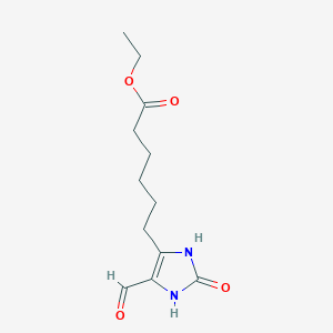 Ethyl 6-(5-formyl-2-oxo-2,3-dihydro-1H-imidazol-4-yl)hexanoate