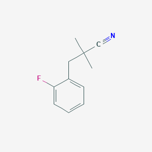 molecular formula C11H12FN B1466351 3-(2-Fluorophenyl)-2,2-dimethylpropanenitrile CAS No. 1268021-77-7