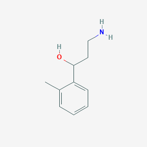 molecular formula C10H15NO B1466352 3-氨基-1-(2-甲基苯基)丙醇 CAS No. 1225813-75-1