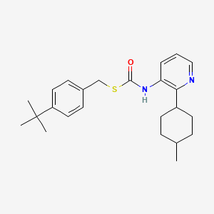 Carbonimidothioic acid, 3-pyridinyl-, S-((4-(1,1-dimethylethyl)phenyl)methyl)O-(4-methylcyclohexyl) ester