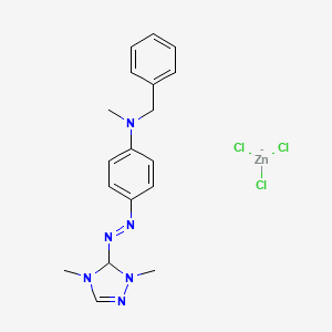 1H-1,2,4-Triazolium, 1,4-dimethyl-5-((4-(methyl(phenylmethyl)amino)phenyl)azo)-, trichlorozincate(1-)