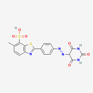 2-(4-((Hexahydro-2,4,6-trioxopyrimidin-5-yl)azo)phenyl)-6-methylbenzothiazole-7-sulphonic acid