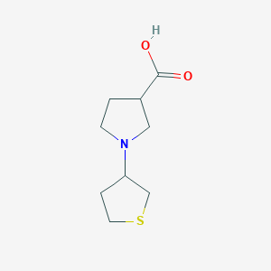 molecular formula C9H15NO2S B1466358 1-(Tetrahydrothiophen-3-yl)pyrrolidine-3-carboxylic acid CAS No. 1483755-90-3