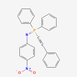 molecular formula C26H19N2O2P B14663609 [(4-Nitrophenyl)imino](diphenyl)(phenylethynyl)-lambda~5~-phosphane CAS No. 50965-19-0