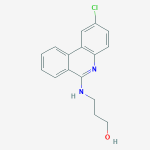 3-[(2-Chlorophenanthridin-6-yl)amino]propan-1-ol