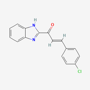 molecular formula C16H11ClN2O B14663677 1-(1H-Benzimidazol-2-yl)-3-(4-chlorophenyl)-2-propen-1-one CAS No. 36998-77-3